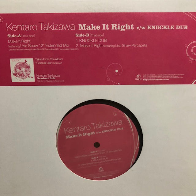 Kentaro Takizawa - Make It Right / レコード MAKE IT RIGHT / KENTARO TAKIZAWA – 